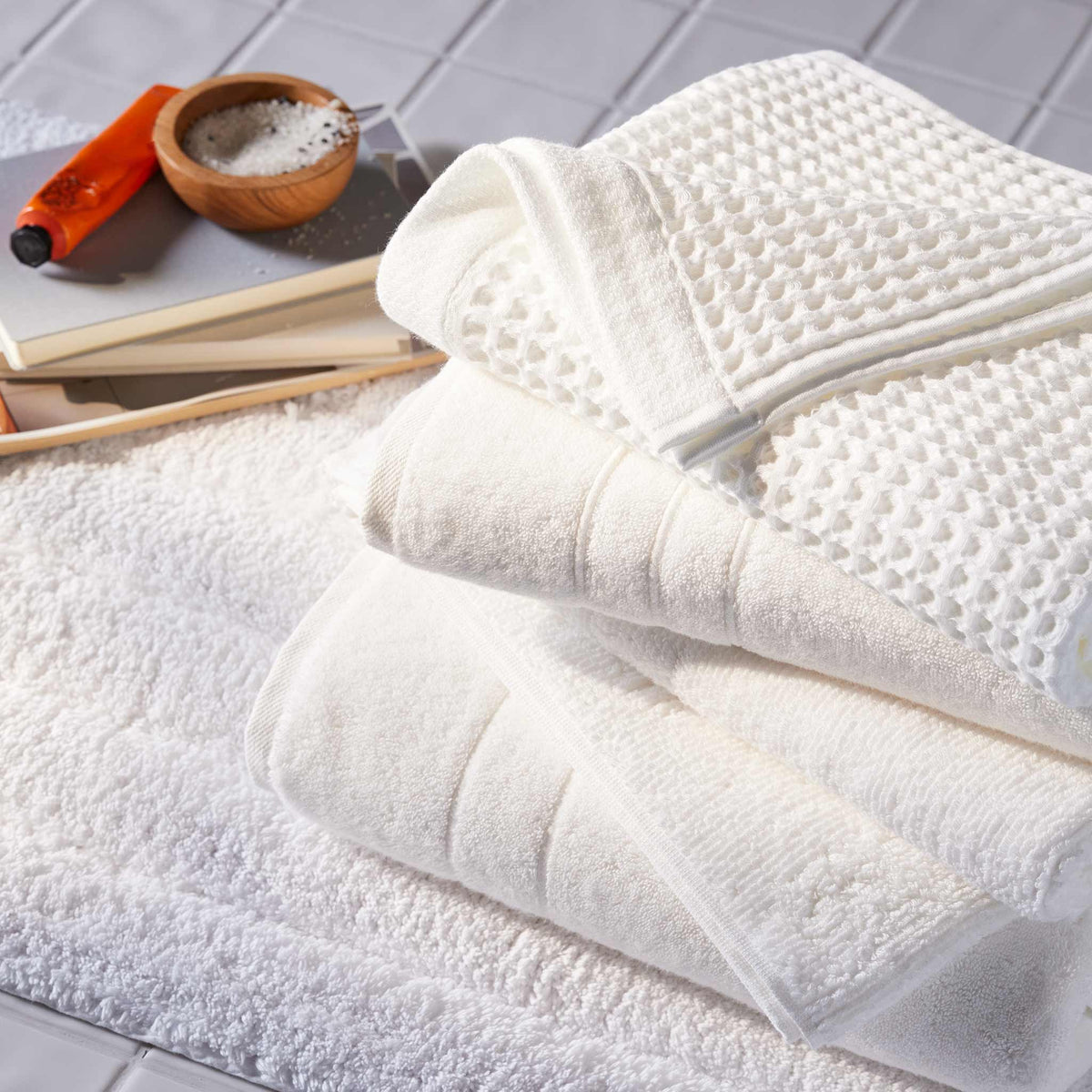 Dreamweave Waffle Bath Towels Set of 2 T4