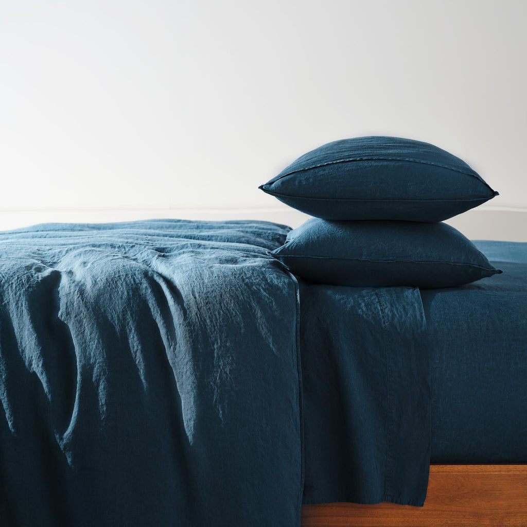Washed European Linen Core Sheet Set Y4