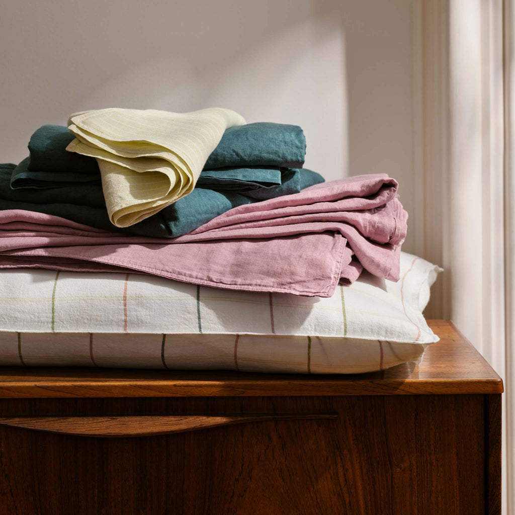 Washed European Linen Core Sheet Set E1